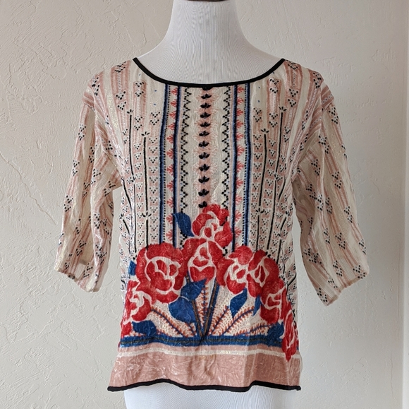 Moulinette Seours velvet poppy top - Picture 2 of 6